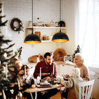 Farmhouse Pendant Lighting for Kitchen Island,Black and Gold Dome Pendant Light Fixtures, Industrial Hanging Ceiling Light for Dining Room Foyer Cafe Kitchen Sink,2 Pack - Grand Goldman