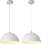 Farmhouse Pendant Lighting for Kitchen Island,Black and Gold Dome Pendant Light Fixtures, Industrial Hanging Ceiling Light for Dining Room Foyer Cafe Kitchen Sink,2 Pack - Grand Goldman