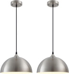 Farmhouse Pendant Lighting for Kitchen Island,Black and Gold Dome Pendant Light Fixtures, Industrial Hanging Ceiling Light for Dining Room Foyer Cafe Kitchen Sink,2 Pack - Grand Goldman