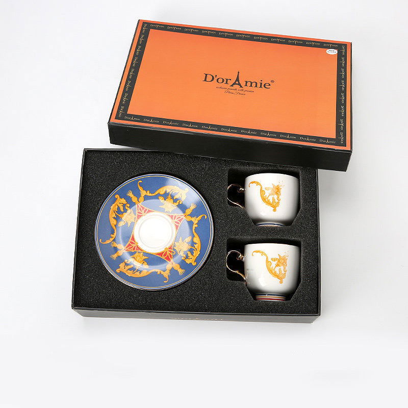 Fashion Small Turkish Coffee Cup And Saucer Tea Set Gift Box - Grand Goldman