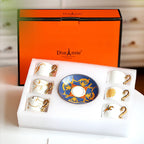 Fashion Small Turkish Coffee Cup And Saucer Tea Set Gift Box - Grand Goldman