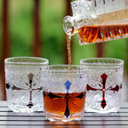 Fashionable Hand-carved Whiskey Crystal Glass - Grand Goldman
