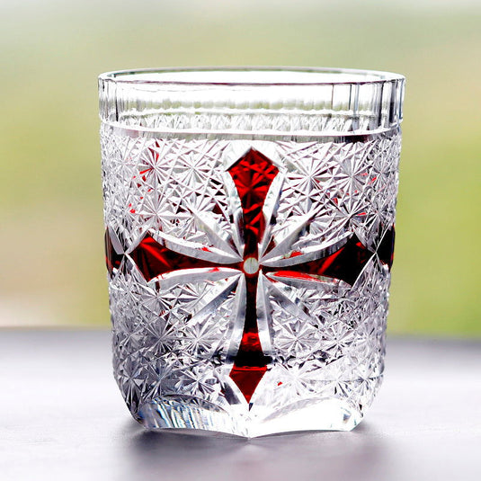 Fashionable Hand-carved Whiskey Crystal Glass - Grand Goldman