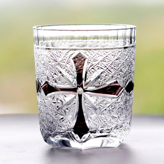 Fashionable Hand-carved Whiskey Crystal Glass - Grand Goldman