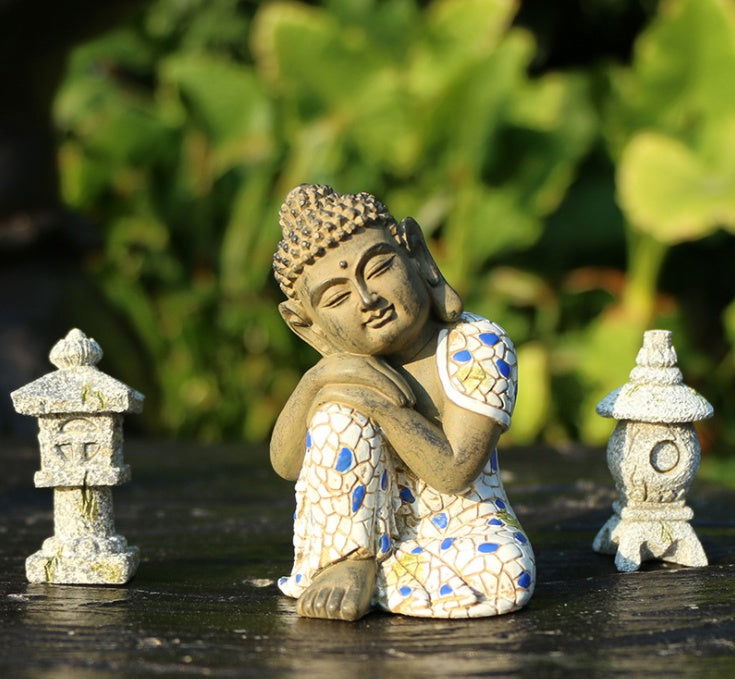 Fashionable Sleeping Buddha Decoration Garden Statue Crafts - Grand Goldman
