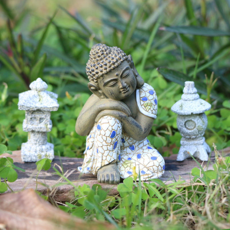 Fashionable Sleeping Buddha Decoration Garden Statue Crafts - Grand Goldman