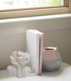 Female Form Ceramic Body Face Art Vase Ideal For Home Office Bookshelf Table Shelf Décor Modern Farmhouse 5.52x2.76x4.73Inch, Small - Grand Goldman