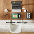 Feonase 63" Extendable Dining Table, Modern Farmhouse Dining Room Table for 4-8, Wooden Kitchen Table for Small Space, Dining Room, Home Office, Living Room Furniture, Walnut - Grand Goldman