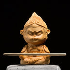 Fight Against The Buddha And Monkey King Creative Wood Carving Crafts - Grand Goldman