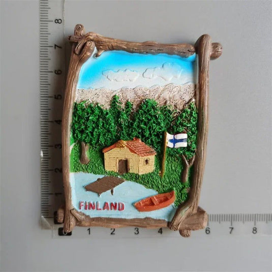 Finland fridge magnets Helsinki Tourism souvenir travel Memorial Decoration Crafts Resin Landscape magnets for refrigerators - Grand Goldman