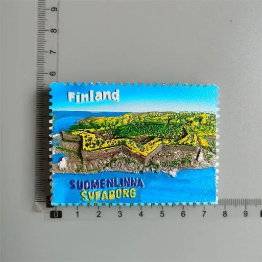 Finland fridge magnets Helsinki Tourism souvenir travel Memorial Decoration Crafts Resin Landscape magnets for refrigerators - Grand Goldman