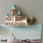 Finland fridge magnets Helsinki Tourism souvenir travel Memorial Decoration Crafts Resin Landscape magnets for refrigerators - Grand Goldman