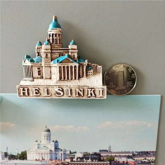 Finland fridge magnets Helsinki Tourism souvenir travel Memorial Decoration Crafts Resin Landscape magnets for refrigerators - Grand Goldman