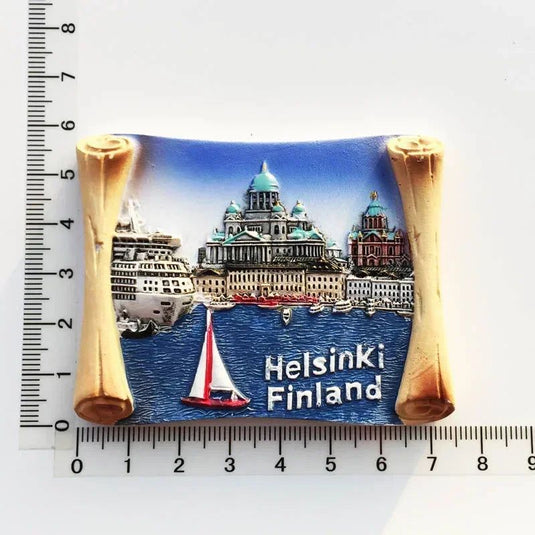 Finland fridge magnets Helsinki Tourism souvenir travel Memorial Decoration Crafts Resin Landscape magnets for refrigerators - Grand Goldman