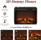 Fireplace TV Stand for Television up to 65", Entertainment Center with Storage Cabinet and Shelves, 23'' Electric Fireplace with Adjustable Warmth for Living Room/Bedroom, White - Grand Goldman