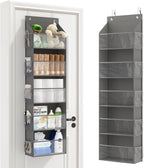 Fixwal 5-Shelf Over The Door Hanging Pantry Organizer, Room Organizer with Clear Plastic Pockets, 25lb Ultra Sturdy & Large Capacity for Closet, Bedroom, Nursery, Bathroom and Sundries - Grand Goldman