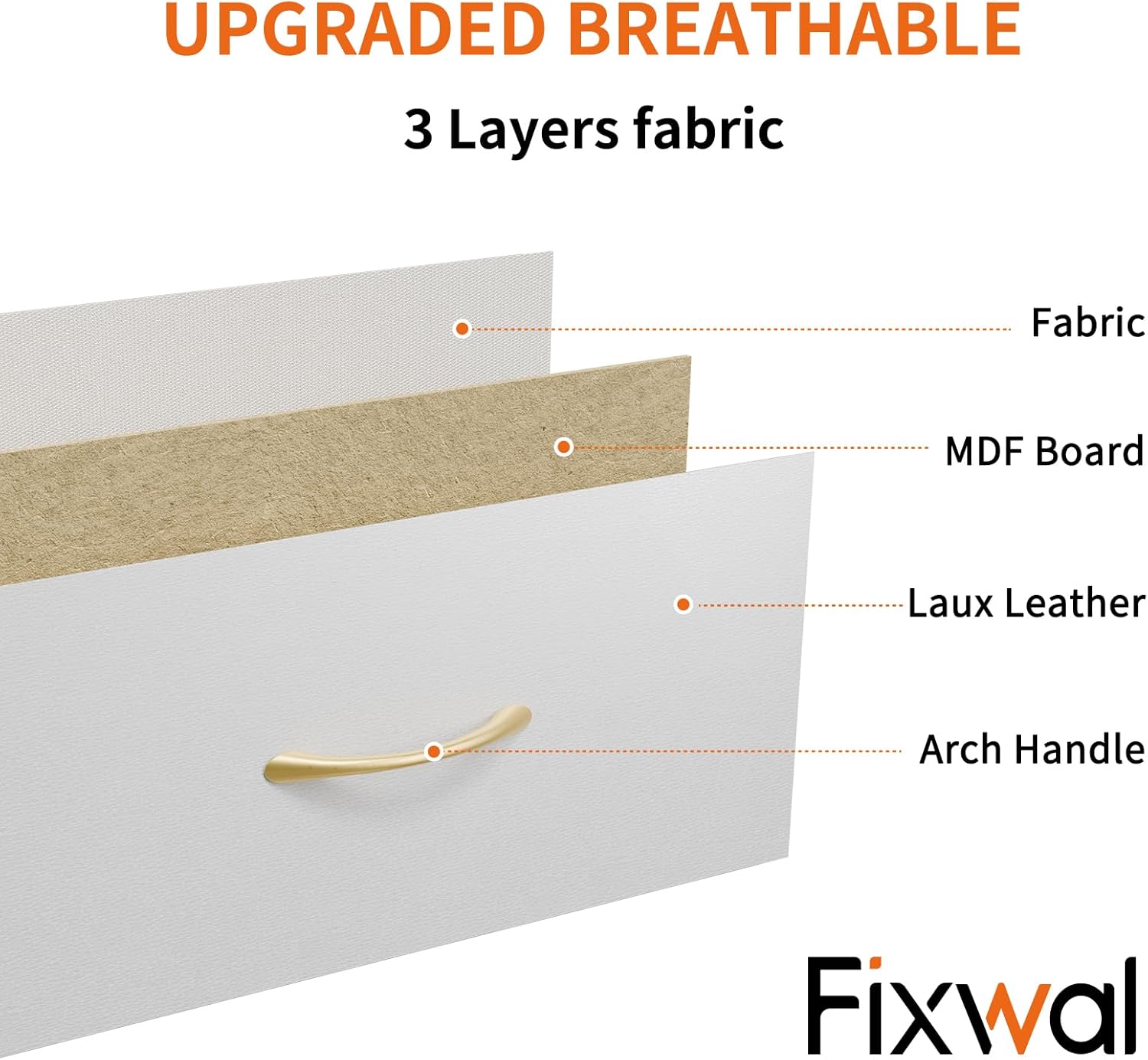 Fixwal White Tall Dresser for Bedroom, Storage Dresser Organizer with 7 Fabric Drawers, Nightstand Furniture in Closet, Entryway, Hallway - Grand Goldman