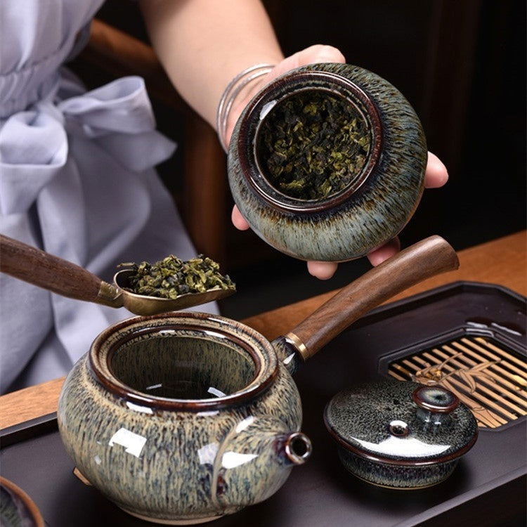 Flambe Jian Ware Kung Fu Tea Set Suit - Grand Goldman