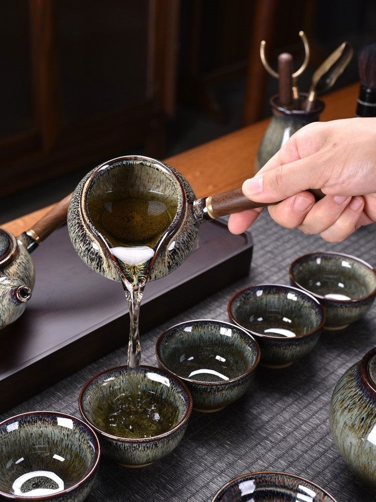 Flambe Jian Ware Kung Fu Tea Set Suit - Grand Goldman