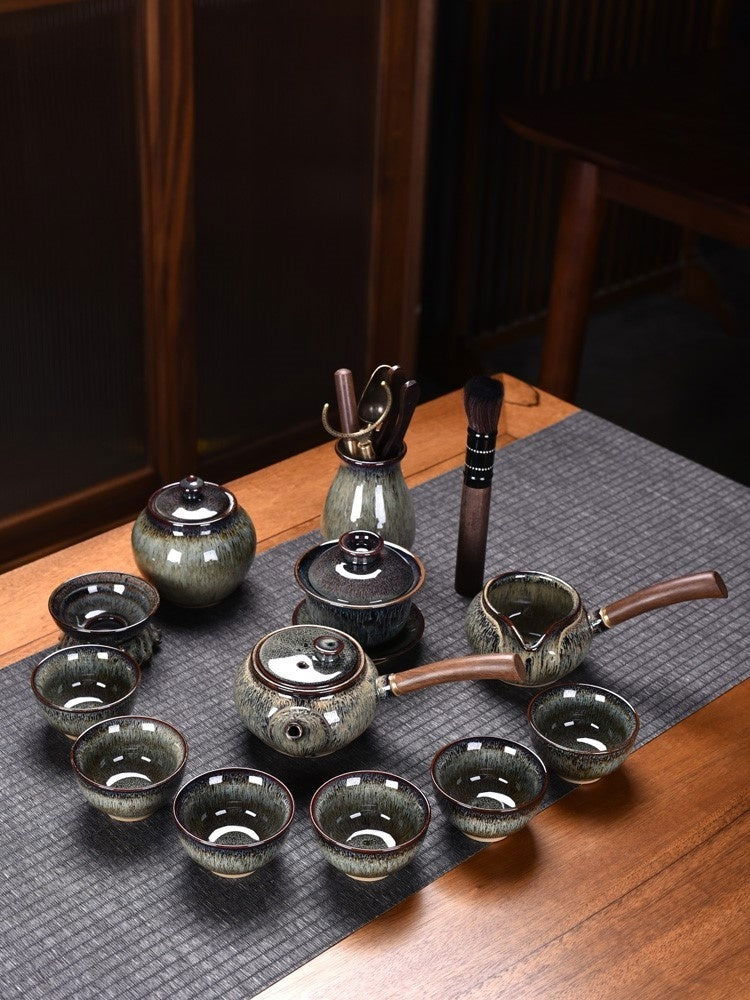 Flambe Jian Ware Kung Fu Tea Set Suit - Grand Goldman