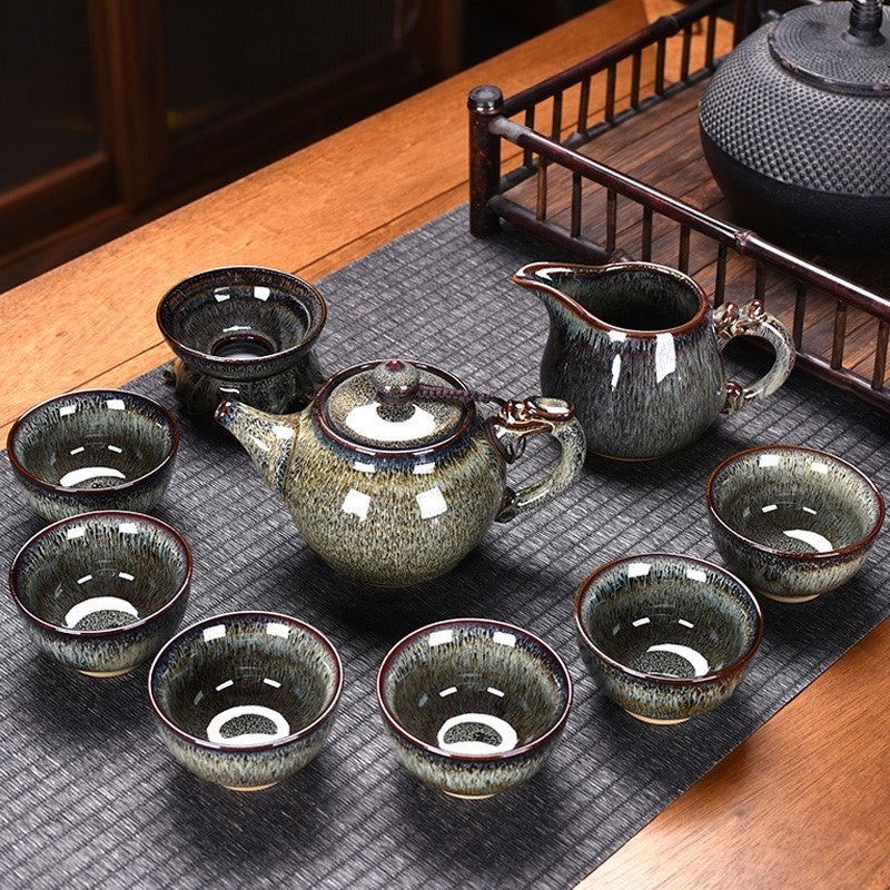 Flambe Jian Ware Kung Fu Tea Set Suit - Grand Goldman