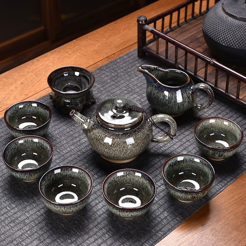 Flambe Jian Ware Kung Fu Tea Set Suit - Grand Goldman