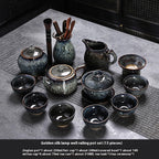 Flambe Jian Ware Kung Fu Tea Set Suit - Grand Goldman