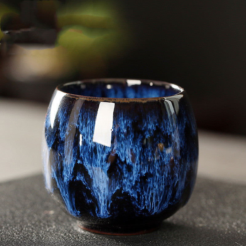 Flambe Tea Cup Porcelain Kung Fu Set - Grand Goldman