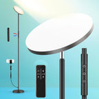 Floor Lamp, 2400LM Super Bright LED Lamps for Living Room 250W Equivalent, Tall Standing Lamp with Remote/Touch Control, Torchiere Bedroom Lamp with 2700K-6500K Stepless Dimmable for Modern Room Decor - Grand Goldman