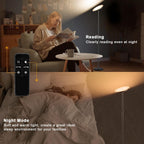 Floor Lamp, 2400LM Super Bright LED Lamps for Living Room 250W Equivalent, Tall Standing Lamp with Remote/Touch Control, Torchiere Bedroom Lamp with 2700K-6500K Stepless Dimmable for Modern Room Decor - Grand Goldman