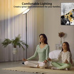 Floor Lamp, 2400LM Super Bright LED Lamps for Living Room 250W Equivalent, Tall Standing Lamp with Remote/Touch Control, Torchiere Bedroom Lamp with 2700K-6500K Stepless Dimmable for Modern Room Decor - Grand Goldman