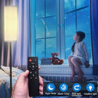 Floor Lamp for Living Room Bedroom,Modern LED Floor Lamp with Remote Control and Stepless Dimmable Colors Temperature & Brightness,Standing Lamps Tall Lamp, 9W Bulb Included(White) - Grand Goldman