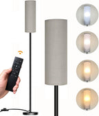 Floor Lamp for Living Room Bedroom,Modern LED Floor Lamp with Remote Control and Stepless Dimmable Colors Temperature & Brightness,Standing Lamps Tall Lamp, 9W Bulb Included(White) - Grand Goldman