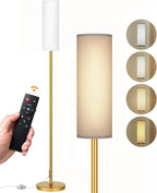 Floor Lamp for Living Room Bedroom,Modern LED Floor Lamp with Remote Control and Stepless Dimmable Colors Temperature & Brightness,Standing Lamps Tall Lamp, 9W Bulb Included(White) - Grand Goldman
