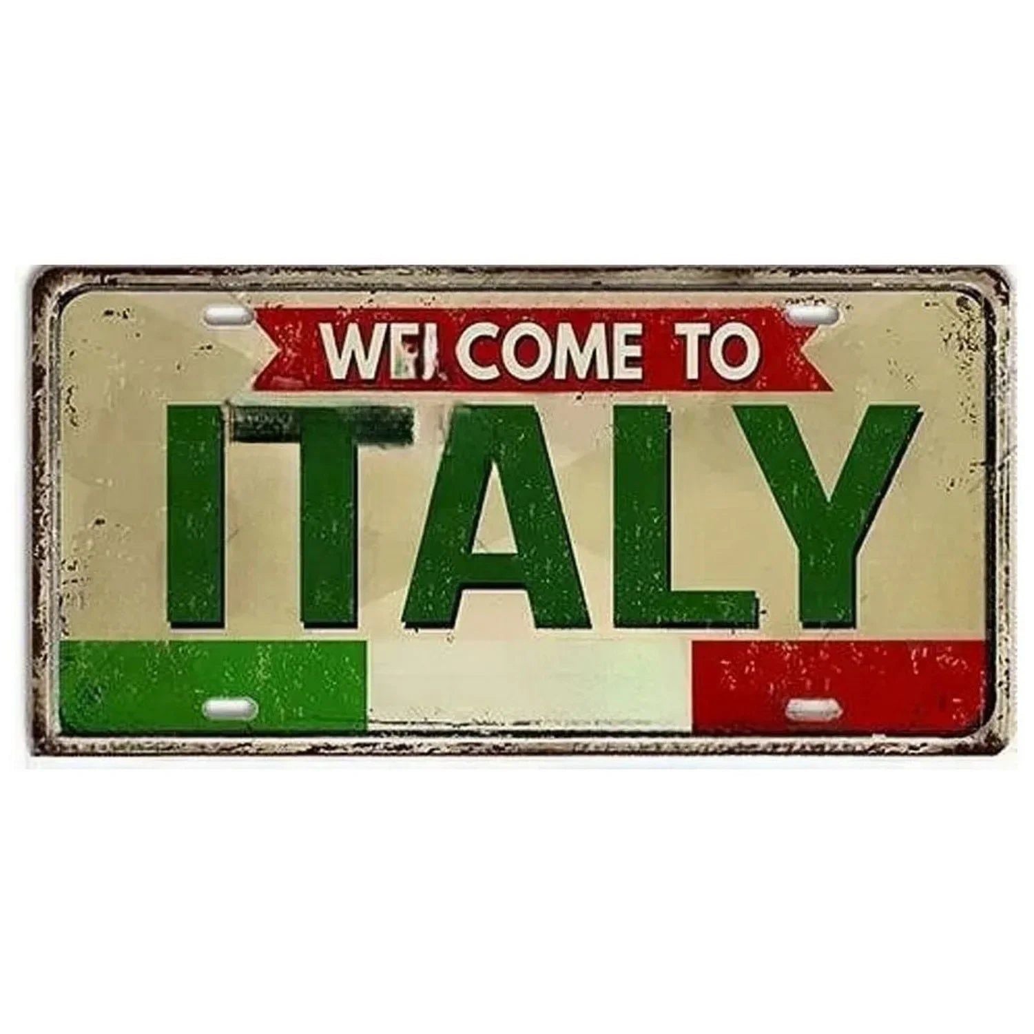 Florence Plate Metal Tin Signs for Wall Art Decoration Vintage Tags Metal Automotive Signs For Man Cave Cafe Bar Club Garage Pub - Grand Goldman