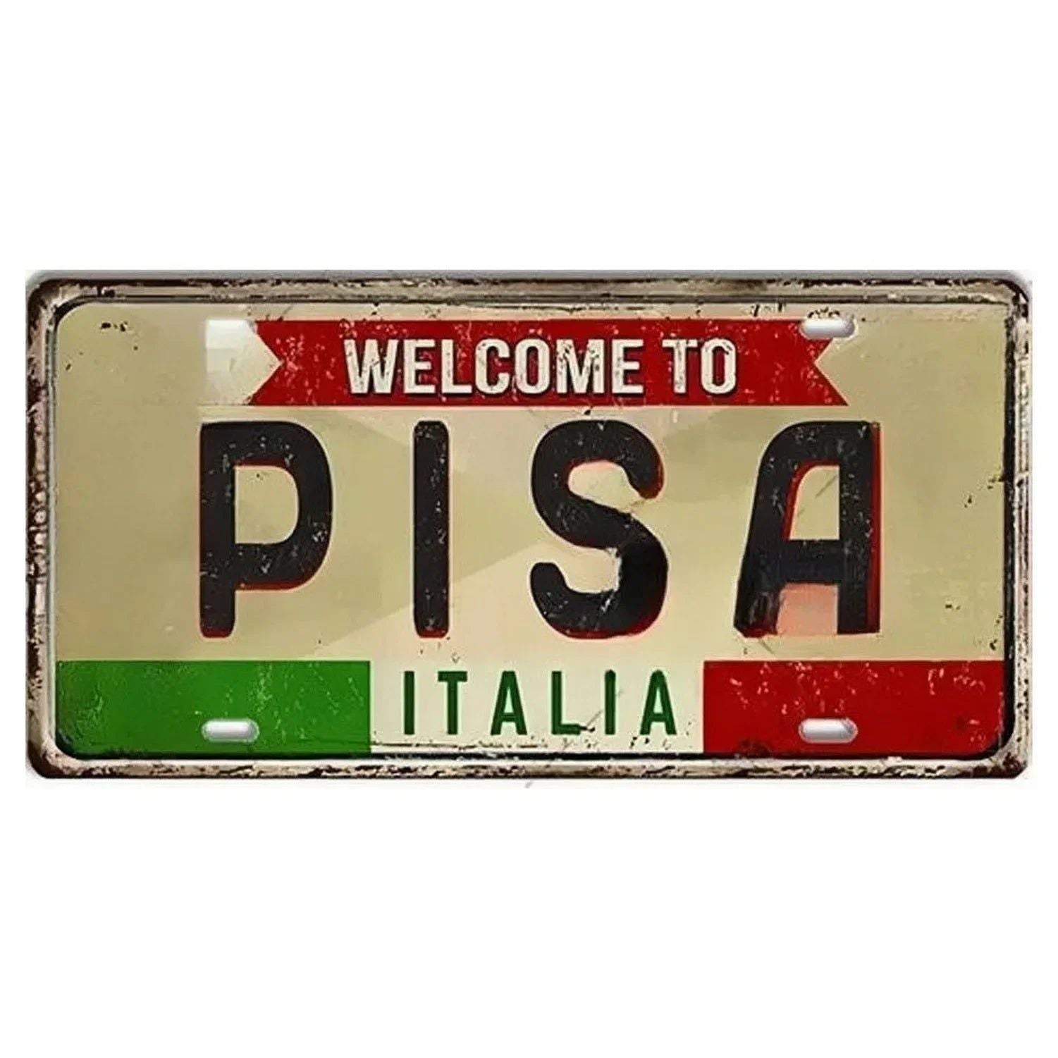 Florence Plate Metal Tin Signs for Wall Art Decoration Vintage Tags Metal Automotive Signs For Man Cave Cafe Bar Club Garage Pub - Grand Goldman