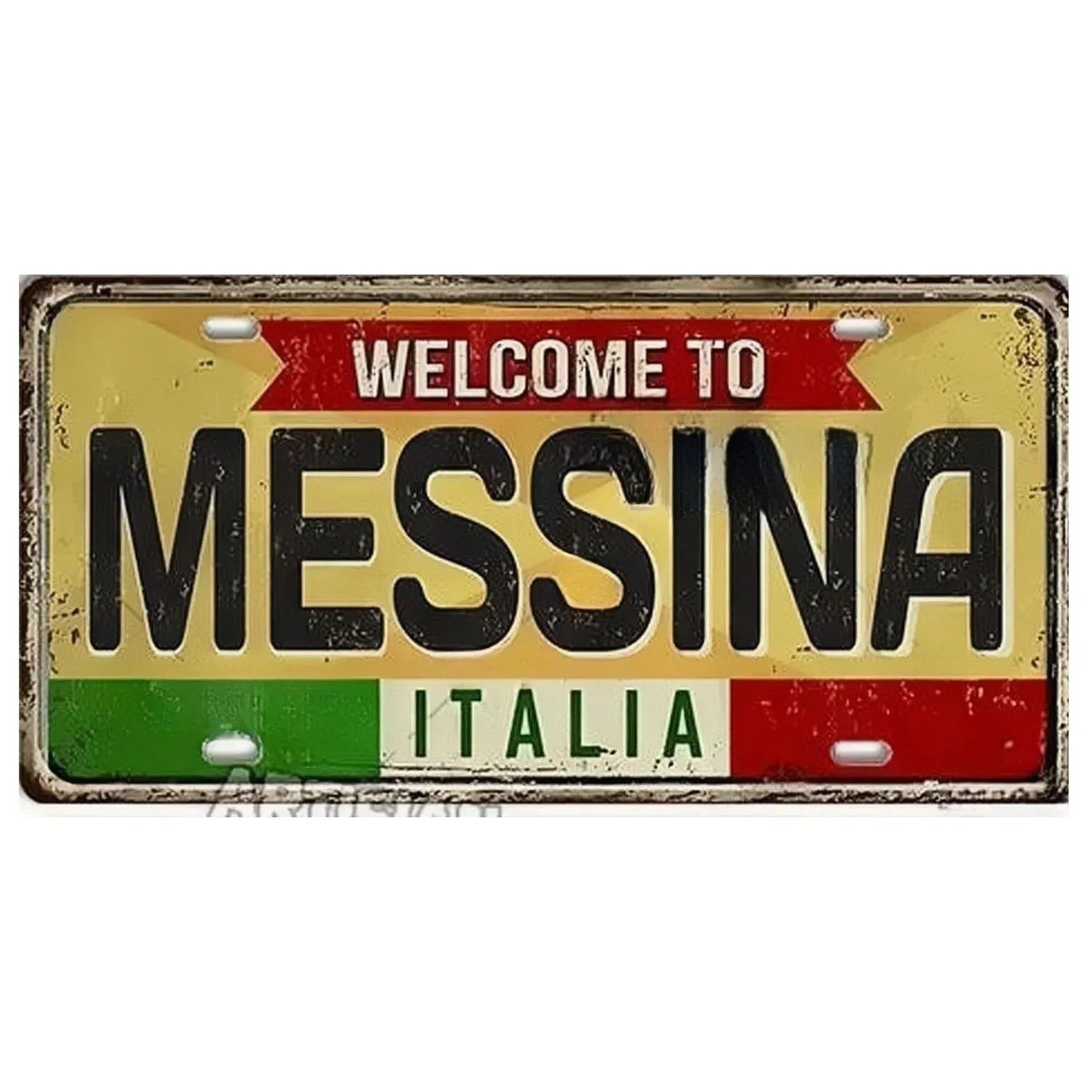 Florence Plate Metal Tin Signs for Wall Art Decoration Vintage Tags Metal Automotive Signs For Man Cave Cafe Bar Club Garage Pub - Grand Goldman