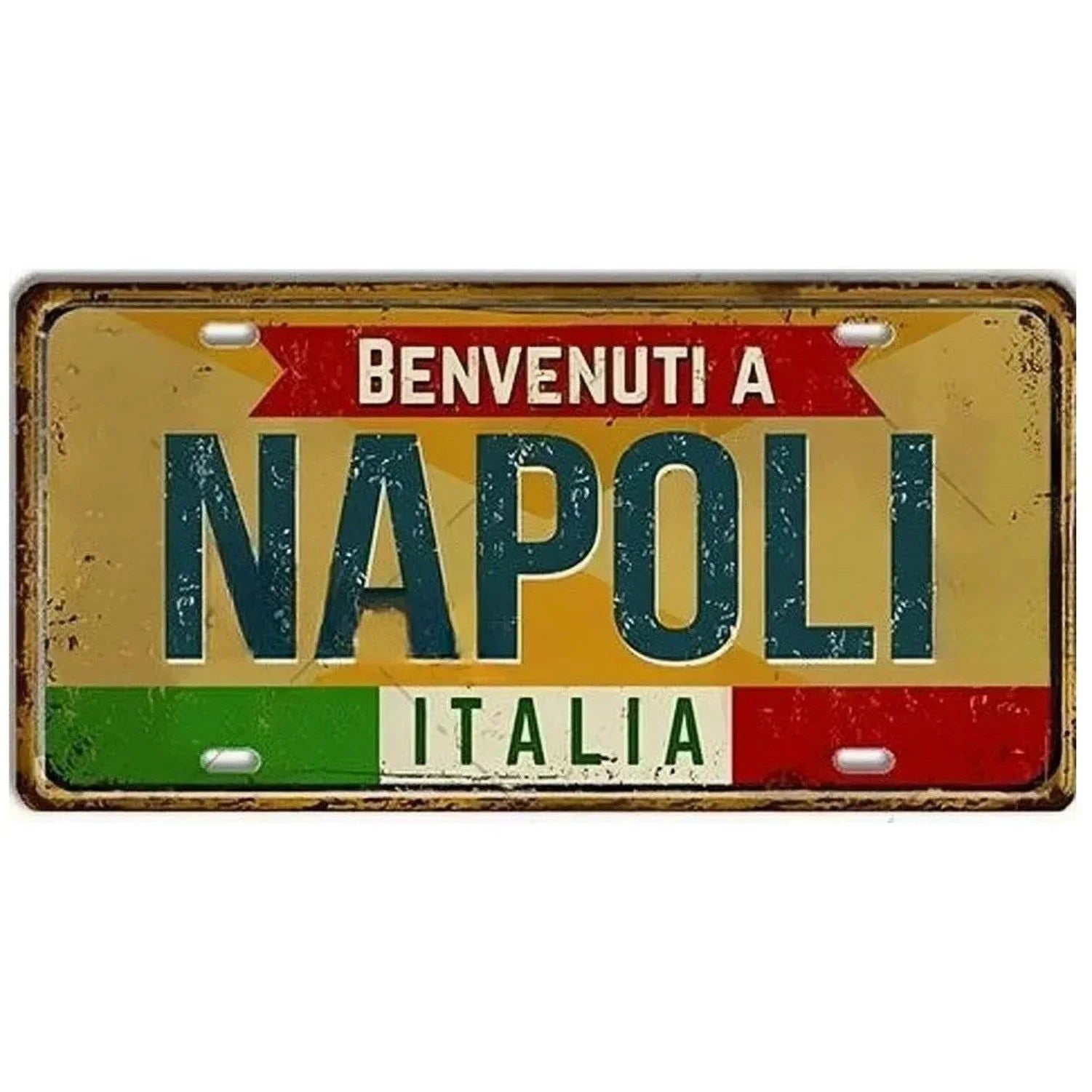 Florence Plate Metal Tin Signs for Wall Art Decoration Vintage Tags Metal Automotive Signs For Man Cave Cafe Bar Club Garage Pub - Grand Goldman