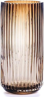 Flower Vase 7.5 inch Green Thickened Glass Vase for Bookshelf,Dinner Table,Indoor Office Desktop,Meeting Room,Bathroom,Countertop,Home Christmas Day Decoration - Grand Goldman