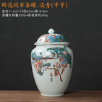 Flower and Bird Tea Pot Ceramic Decoration Candy Jewelry Food Storage Tank Exquisite Flower Arrangement Vase Home Storage Tank - Grand Goldman