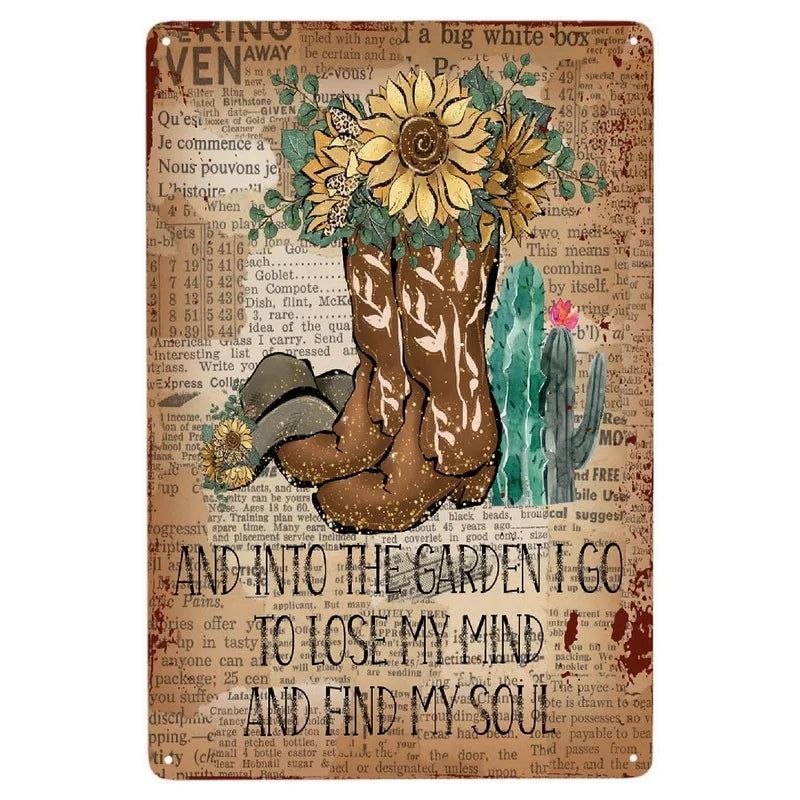 Flowers Lily Roses lavenders Bloom Metal Tin Signs Posters Plate Wall Decor for Bars Man Cave Cafe Clubs Retro Posters Plaque - Grand Goldman