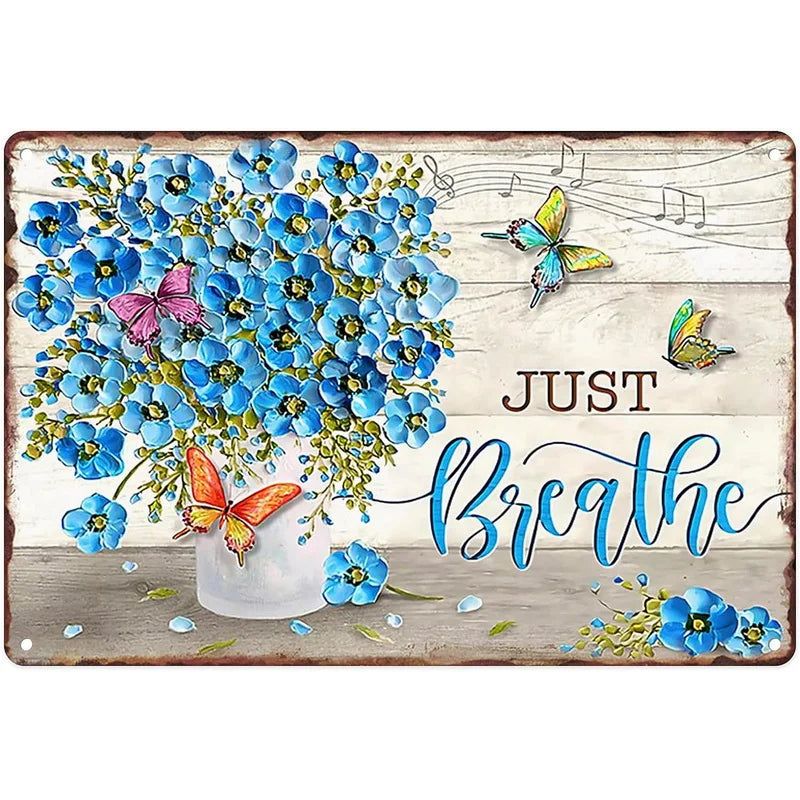 Flowers Lily Roses lavenders Bloom Metal Tin Signs Posters Plate Wall Decor for Bars Man Cave Cafe Clubs Retro Posters Plaque - Grand Goldman