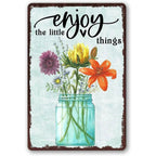 Flowers Lily Roses lavenders Bloom Metal Tin Signs Posters Plate Wall Decor for Bars Man Cave Cafe Clubs Retro Posters Plaque - Grand Goldman