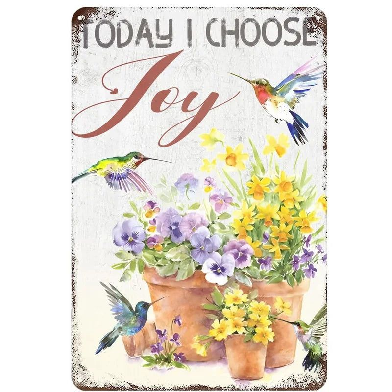 Flowers Lily Roses lavenders Bloom Metal Tin Signs Posters Plate Wall Decor for Bars Man Cave Cafe Clubs Retro Posters Plaque - Grand Goldman