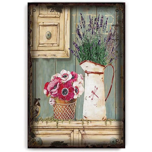 Flowers What a Wonderful World Metal Tin Signs Posters Plate Wall Decor for Home Bars Man Cave Cafe Clubs Retro Posters Plaque - Grand Goldman