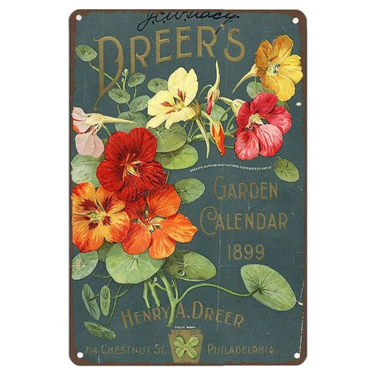 Flowers Lily Roses lavenders Bloom Metal Tin Signs Posters Plate Wall Decor for Bars Man Cave Cafe Clubs Retro Posters Plaque - Grand Goldman