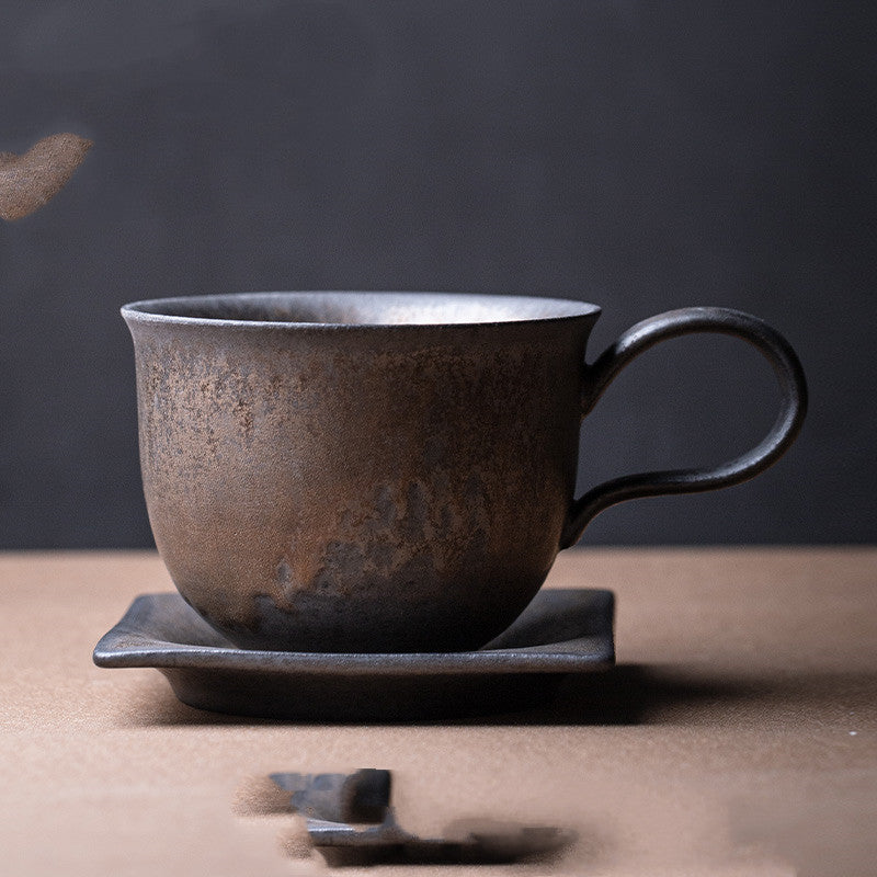 Flowing Year Coffee Cup Japanese Exquisite Cup And Saucer Set Creative Gilt Retro Mug Tea Cup Home - Grand Goldman