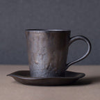 Flowing Year Coffee Cup Japanese Exquisite Cup And Saucer Set Creative Gilt Retro Mug Tea Cup Home - Grand Goldman