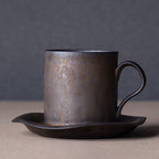 Flowing Year Coffee Cup Japanese Exquisite Cup And Saucer Set Creative Gilt Retro Mug Tea Cup Home - Grand Goldman