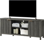 Fluted TV Stands for Living Room, Heavy Duty Entertainment Center with Storage, Mid Century Modern Television Stands for 50/55/60/65 TV, Oxford Media TV Console (Medium,Sunwashed Ash Oak) - Grand Goldman